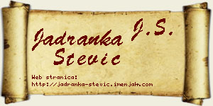 Jadranka Stević vizit kartica
